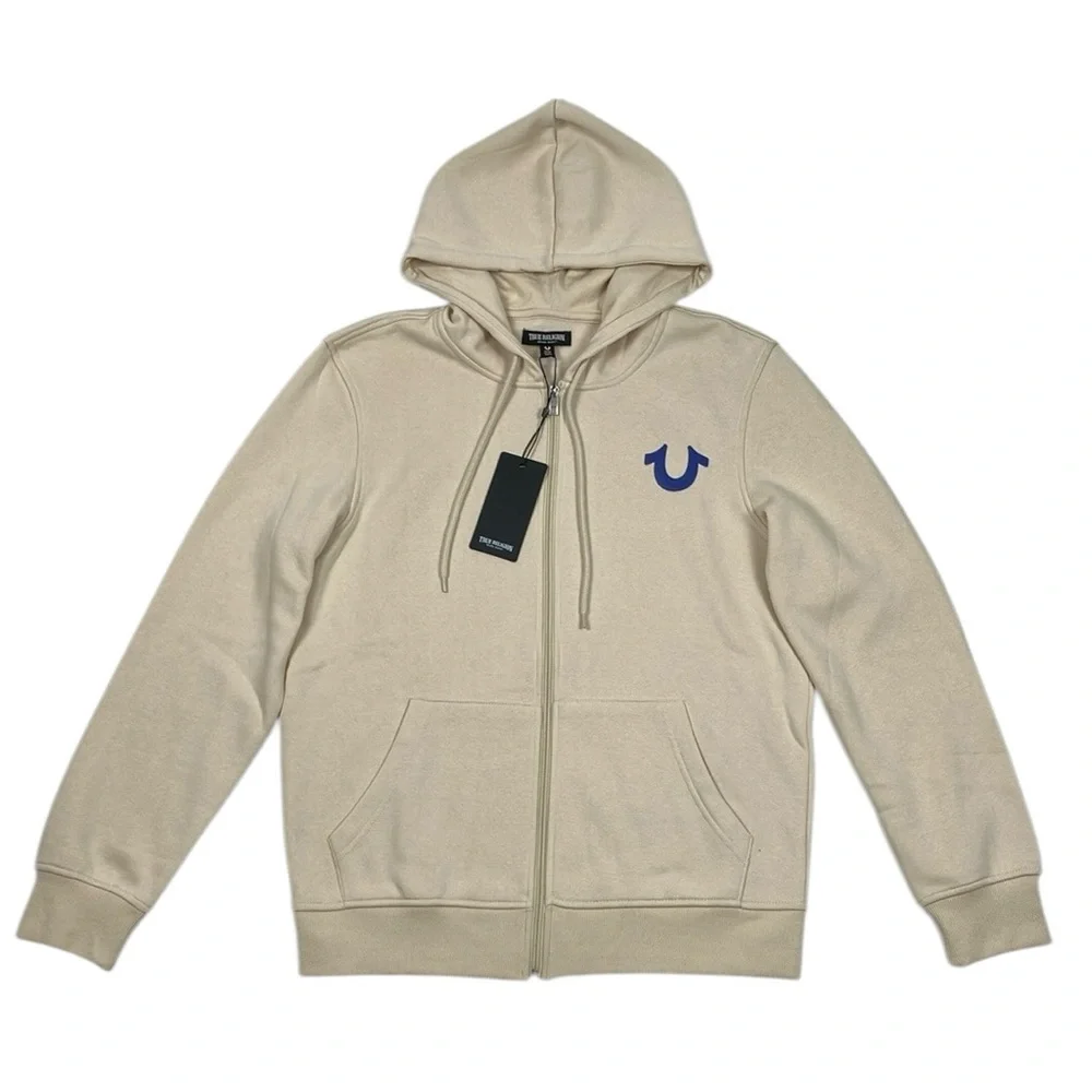 True Religion Zip Hoodie Overlap Buddha Sweatshirt NWT